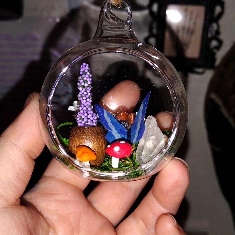 Custom fairy terrarium